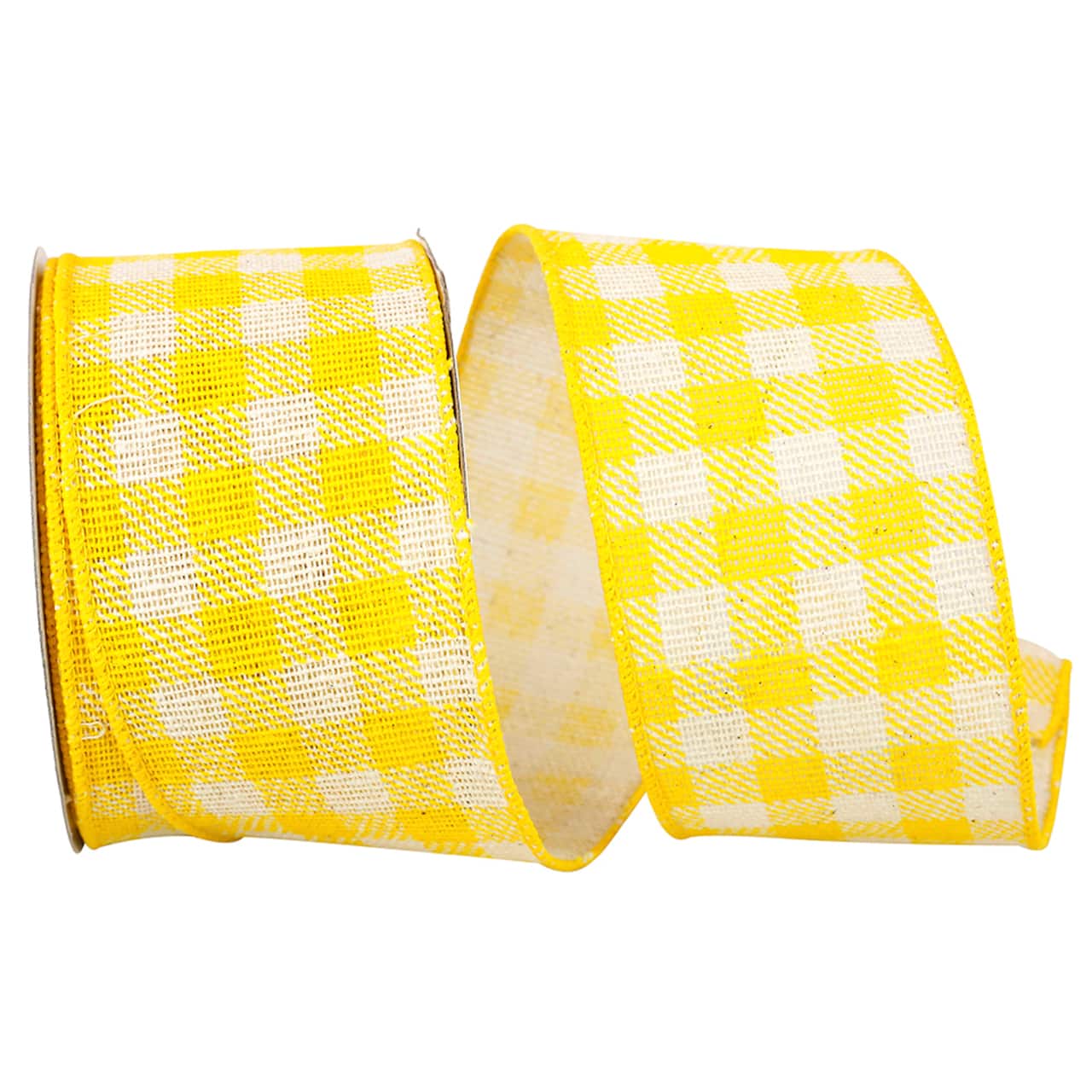 Reliant 2.5" x 10yd. Gingham Hopsack Twill Wired Ribbon